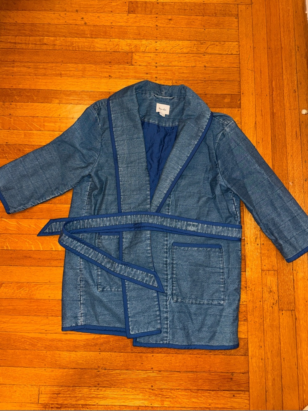 Steven Alan Quilted Denim Jacket with Belt